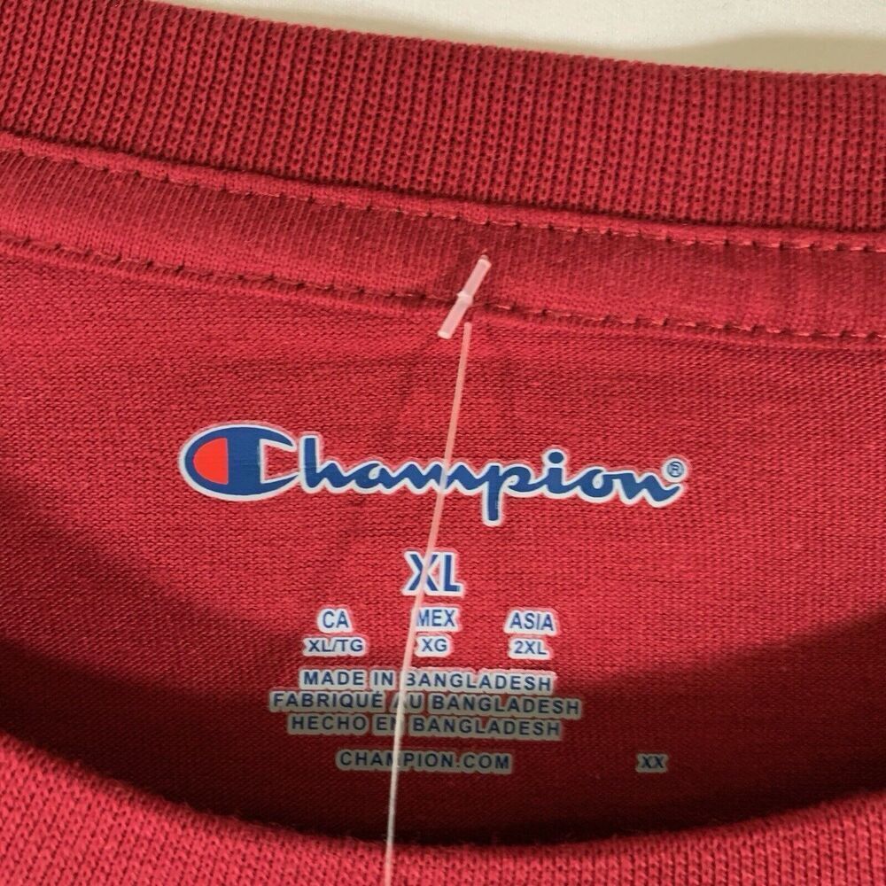 New Arkansas Razorbacks Shirt Men's L Grey Short Sleeve Embroidered Champion - Picture 6 of 7